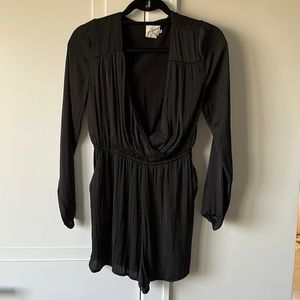 Alice + UO satin romper with pockets